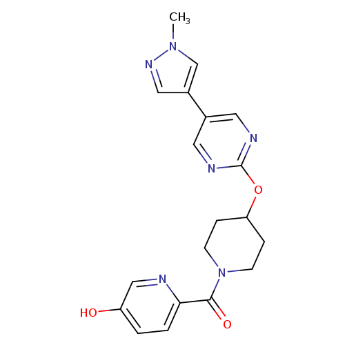 6-(4-{[5-(1-methyl-1H-pyrazol-4-yl)pyrimidin-2-yl]oxy}piperidine-1-carbonyl)pyridin-3-ol