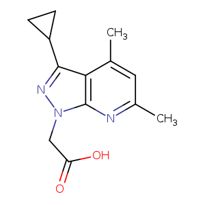 2-(3-Cyclopropyl-4,6-dimethyl-1H-pyrazolo[3,4-b]pyridin-1-yl)acetic acid