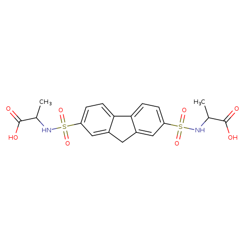 2-{7-[(1-carboxyethyl)sulfamoyl]-9H-fluorene-2-sulfonamido}propanoic acid