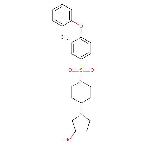 1-{1-[4-(2-methylphenoxy)benzenesulfonyl]piperidin-4-yl}pyrrolidin-3-ol