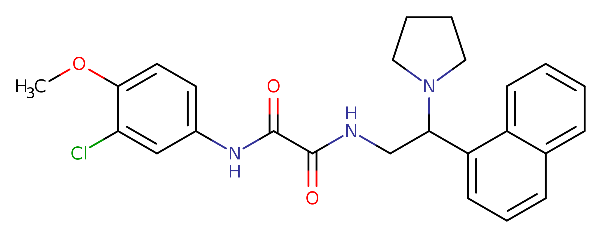N'-(3-chloro-4-methoxyphenyl)-N-[2-(naphthalen-1-yl)-2-(pyrrolidin-1-yl)ethyl]ethanediamide