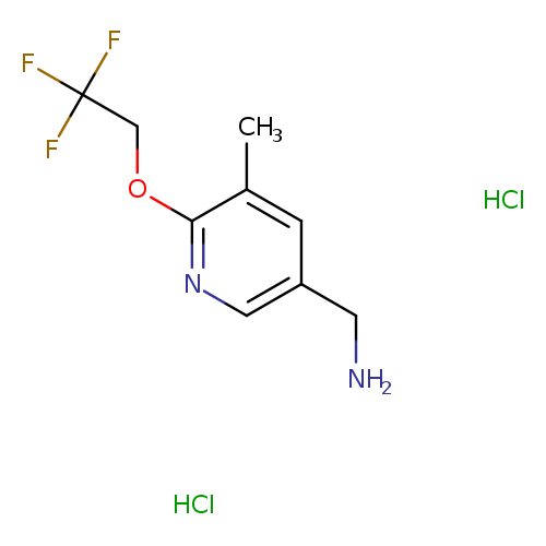 1-[5-methyl-6-(2,2,2-trifluoroethoxy)pyridin-3-yl]methanamine dihydrochloride