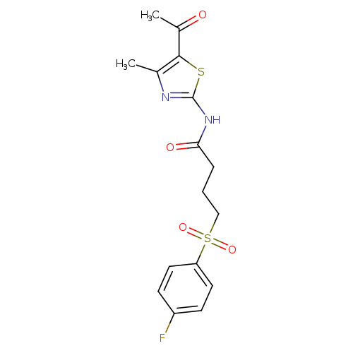 N-(5-acetyl-4-methyl-1,3-thiazol-2-yl)-4-(4-fluorobenzenesulfonyl)butanamide