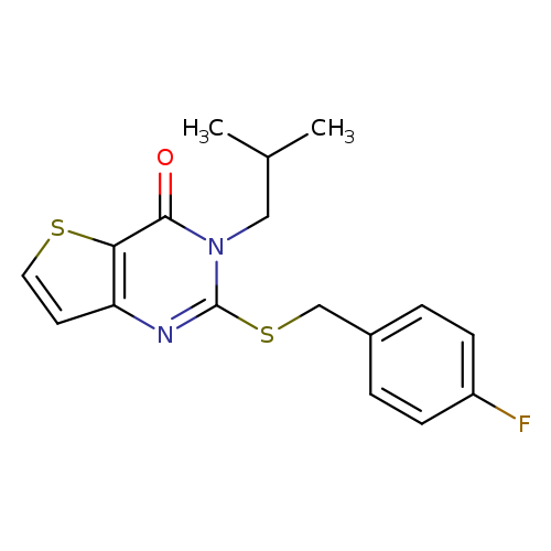 2-{[(4-fluorophenyl)methyl]sulfanyl}-3-(2-methylpropyl)-3H,4H-thieno[3,2-d]pyrimidin-4-one