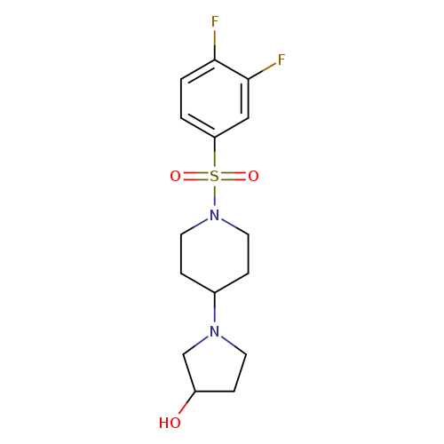1-[1-(3,4-difluorobenzenesulfonyl)piperidin-4-yl]pyrrolidin-3-ol