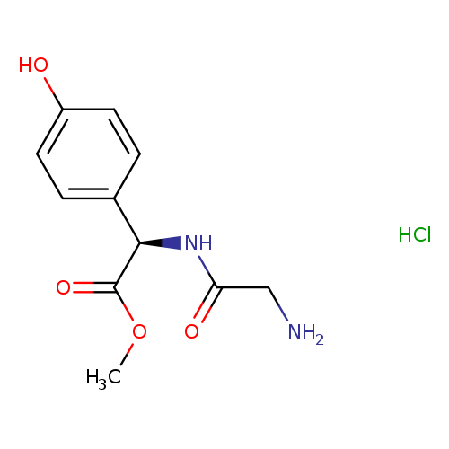 methyl (2R)-2-(2-aminoacetamido)-2-(4-hydroxyphenyl)acetate hydrochloride