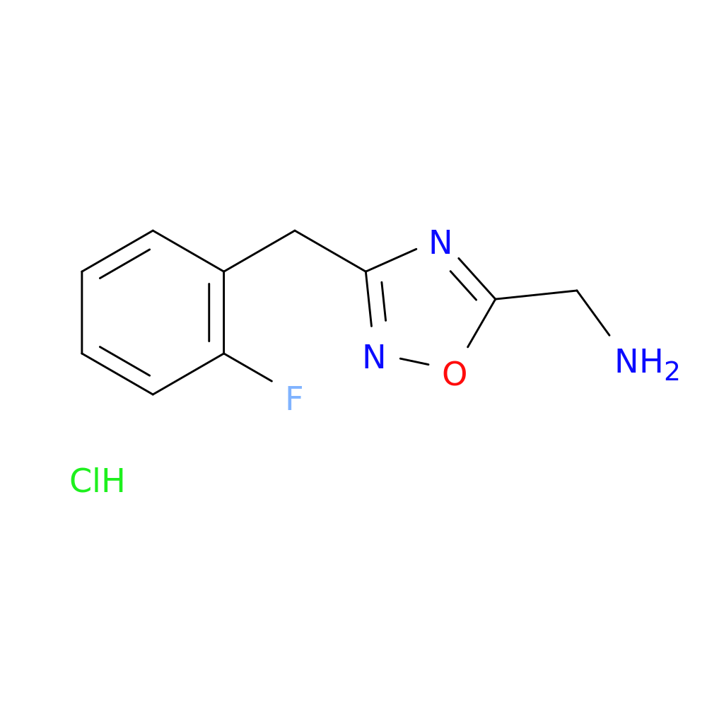 {3-[(2-fluorophenyl)methyl]-1,2,4-oxadiazol-5-yl}methanamine hydrochloride