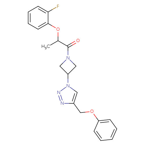 2-(2-fluorophenoxy)-1-{3-[4-(phenoxymethyl)-1H-1,2,3-triazol-1-yl]azetidin-1-yl}propan-1-one