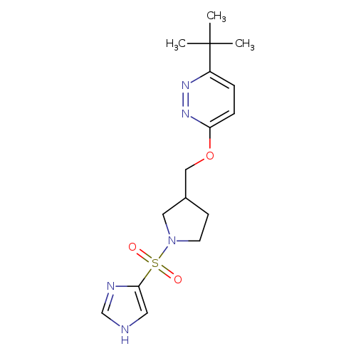 3-tert-butyl-6-{[1-(1H-imidazole-4-sulfonyl)pyrrolidin-3-yl]methoxy}pyridazine