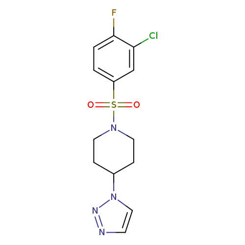 1-(3-chloro-4-fluorobenzenesulfonyl)-4-(1H-1,2,3-triazol-1-yl)piperidine