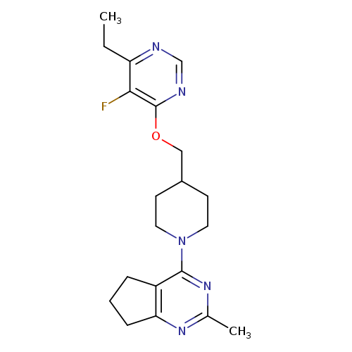 4-ethyl-5-fluoro-6-[(1-{2-methyl-5H,6H,7H-cyclopenta[d]pyrimidin-4-yl}piperidin-4-yl)methoxy]pyrimidine