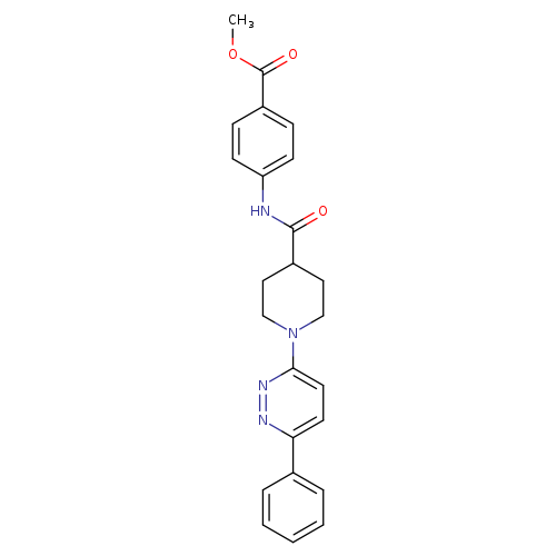 methyl 4-[1-(6-phenylpyridazin-3-yl)piperidine-4-amido]benzoate