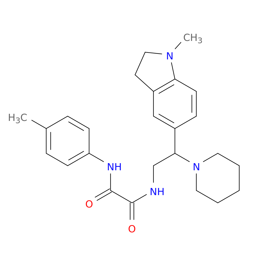 N-[2-(1-methyl-2,3-dihydro-1H-indol-5-yl)-2-(piperidin-1-yl)ethyl]-N'-(4-methylphenyl)ethanediamide