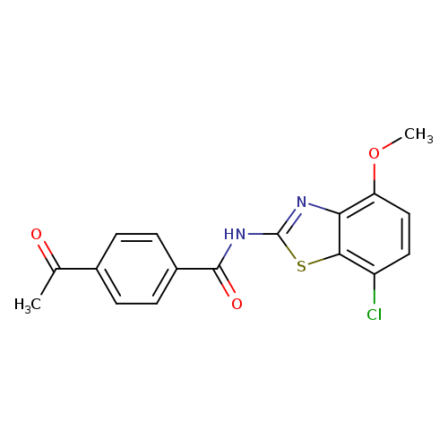 4-acetyl-N-(7-chloro-4-methoxy-1,3-benzothiazol-2-yl)benzamide
