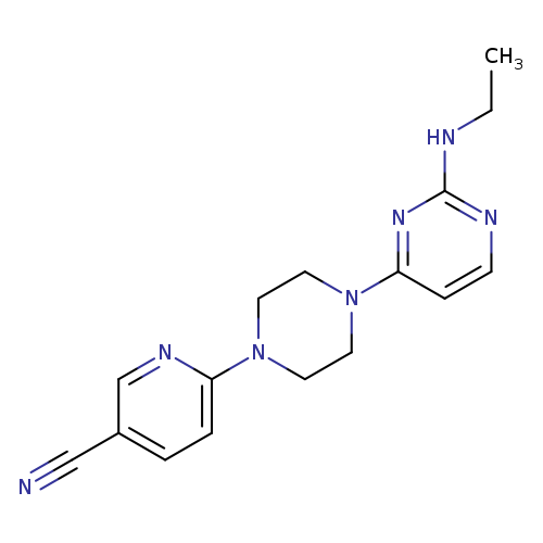 6-{4-[2-(ethylamino)pyrimidin-4-yl]piperazin-1-yl}pyridine-3-carbonitrile