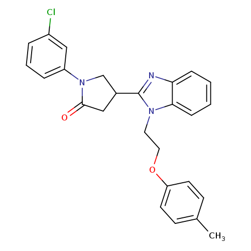 1-(3-chlorophenyl)-4-{1-[2-(4-methylphenoxy)ethyl]-1H-1,3-benzodiazol-2-yl}pyrrolidin-2-one