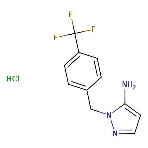1-{[4-(trifluoromethyl)phenyl]methyl}-1H-pyrazol-5-amine hydrochloride