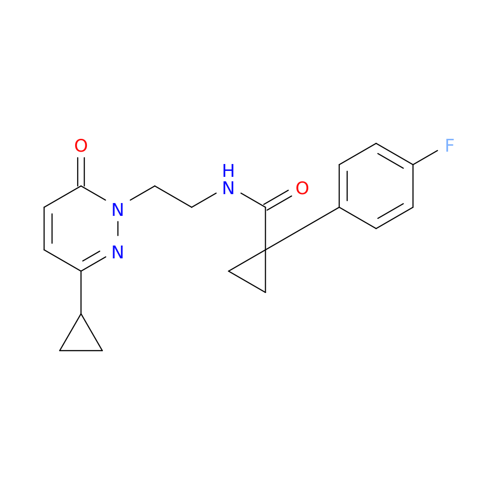 N-[2-(3-cyclopropyl-6-oxo-1,6-dihydropyridazin-1-yl)ethyl]-1-(4-fluorophenyl)cyclopropane-1-carboxamide
