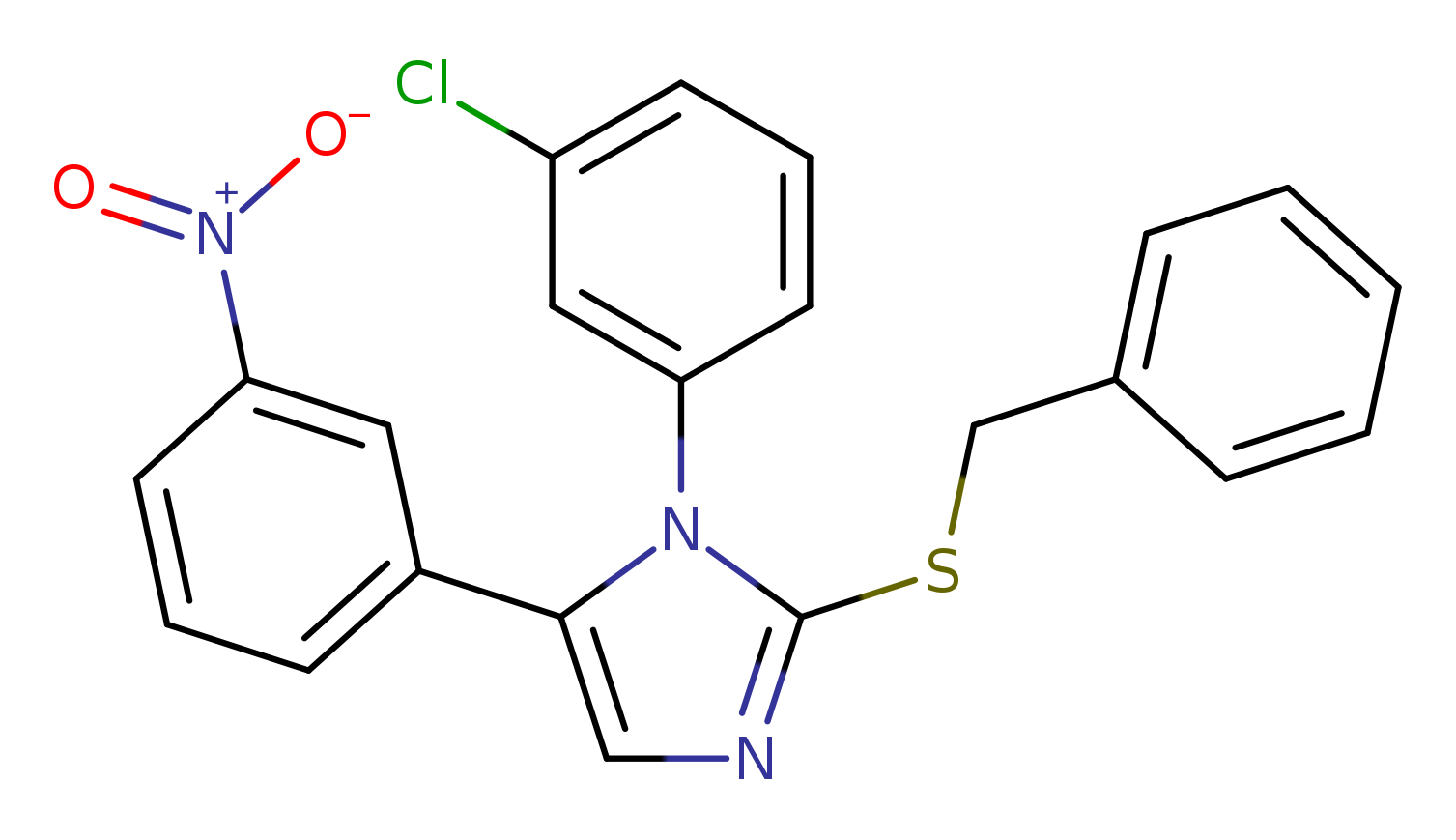 2-(benzylsulfanyl)-1-(3-chlorophenyl)-5-(3-nitrophenyl)-1H-imidazole