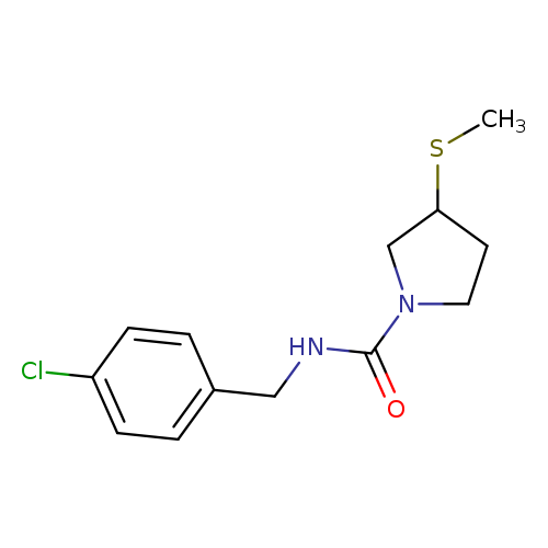 N-[(4-chlorophenyl)methyl]-3-(methylsulfanyl)pyrrolidine-1-carboxamide