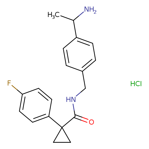 N-{[4-(1-aminoethyl)phenyl]methyl}-1-(4-fluorophenyl)cyclopropane-1-carboxamide hydrochloride