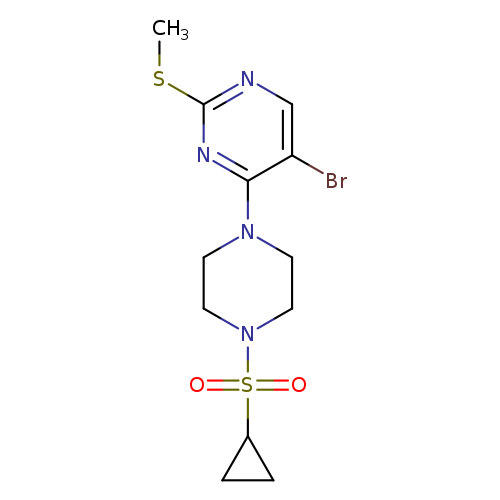 5-bromo-4-[4-(cyclopropanesulfonyl)piperazin-1-yl]-2-(methylsulfanyl)pyrimidine