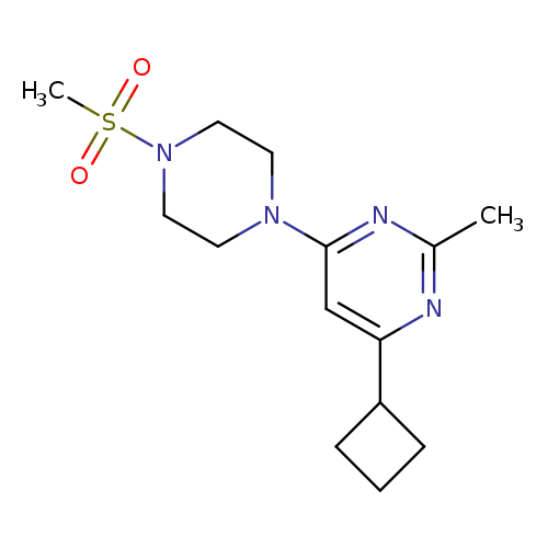 4-cyclobutyl-6-(4-methanesulfonylpiperazin-1-yl)-2-methylpyrimidine