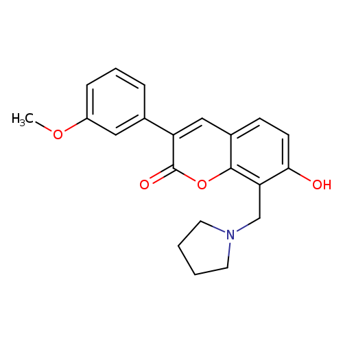 7-hydroxy-3-(3-methoxyphenyl)-8-[(pyrrolidin-1-yl)methyl]-2H-chromen-2-one