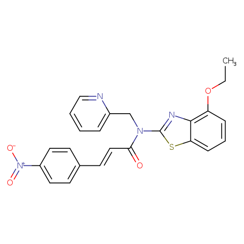 (2E)-N-(4-ethoxy-1,3-benzothiazol-2-yl)-3-(4-nitrophenyl)-N-[(pyridin-2-yl)methyl]prop-2-enamide