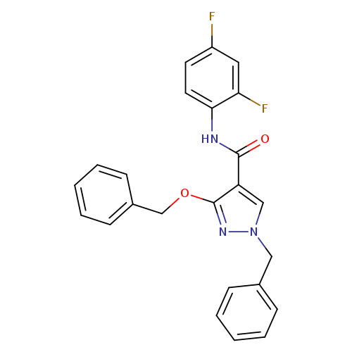 1-benzyl-3-(benzyloxy)-N-(2,4-difluorophenyl)-1H-pyrazole-4-carboxamide
