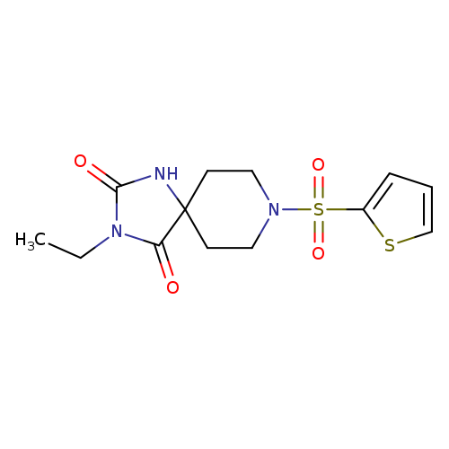 3-ethyl-8-(thiophene-2-sulfonyl)-1,3,8-triazaspiro[4.5]decane-2,4-dione