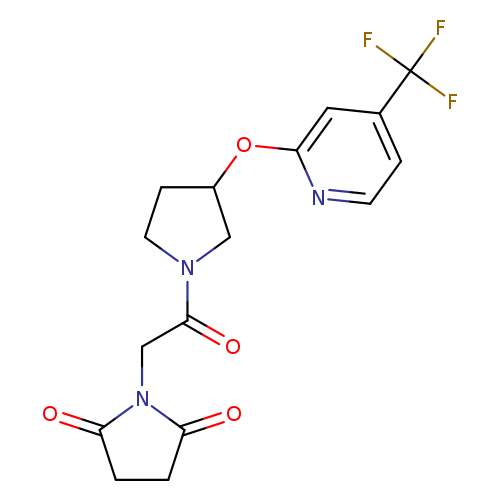 1-[2-oxo-2-(3-{[4-(trifluoromethyl)pyridin-2-yl]oxy}pyrrolidin-1-yl)ethyl]pyrrolidine-2,5-dione