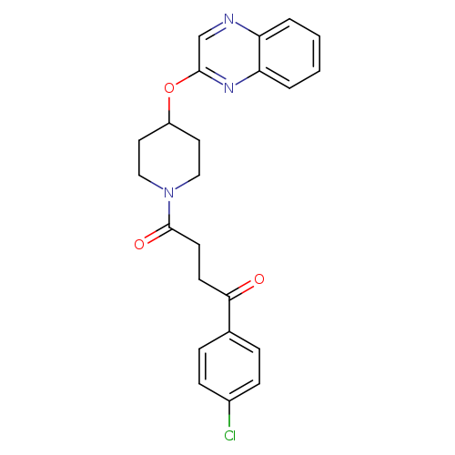 1-(4-chlorophenyl)-4-[4-(quinoxalin-2-yloxy)piperidin-1-yl]butane-1,4-dione