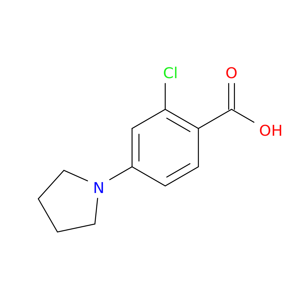 2-Chloro-4-pyrrolidinobenzoic Acid