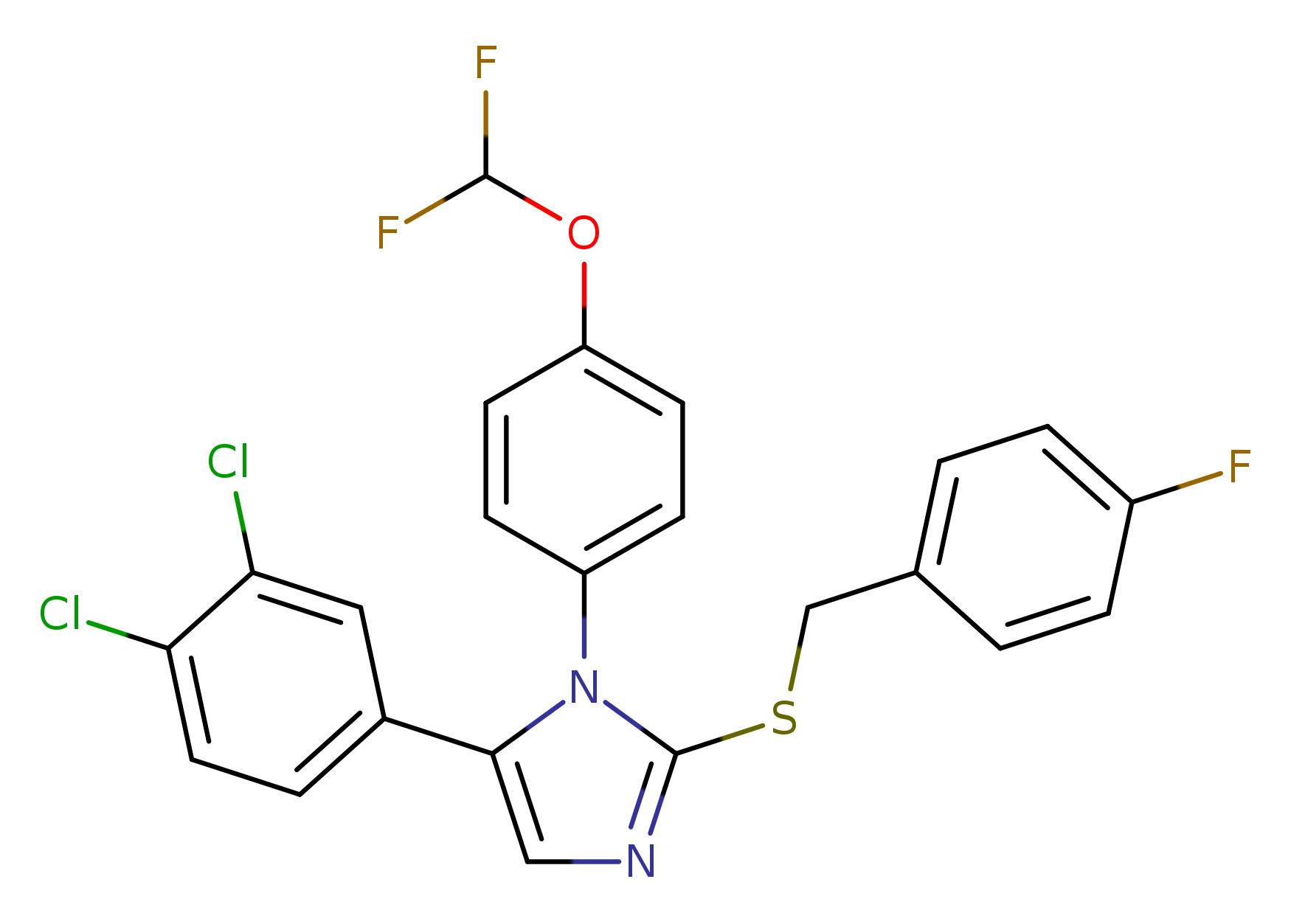 5-(3,4-dichlorophenyl)-1-[4-(difluoromethoxy)phenyl]-2-{[(4-fluorophenyl)methyl]sulfanyl}-1H-imidazole
