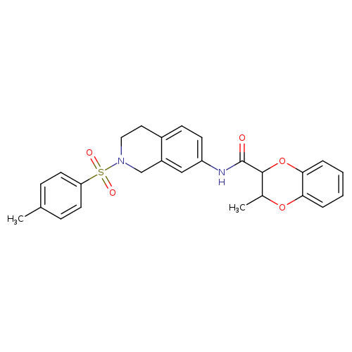 3-methyl-N-[2-(4-methylbenzenesulfonyl)-1,2,3,4-tetrahydroisoquinolin-7-yl]-2,3-dihydro-1,4-benzodioxine-2-carboxamide