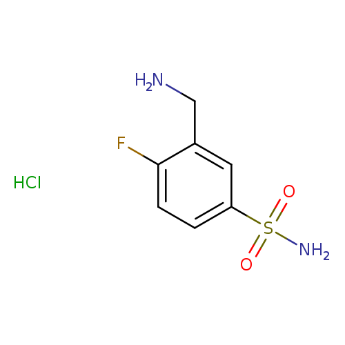 3-(aminomethyl)-4-fluorobenzene-1-sulfonamide hydrochloride