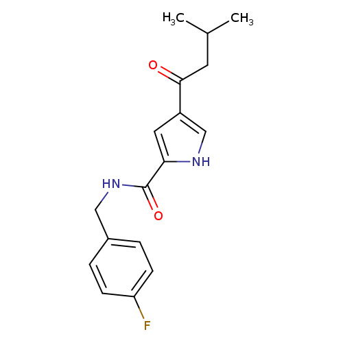 N-[(4-fluorophenyl)methyl]-4-(3-methylbutanoyl)-1H-pyrrole-2-carboxamide