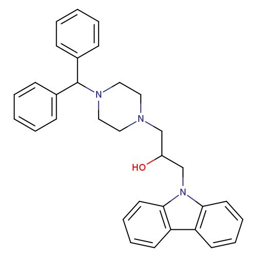 1-(9H-carbazol-9-yl)-3-[4-(diphenylmethyl)piperazin-1-yl]propan-2-ol