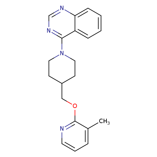 4-(4-{[(3-methylpyridin-2-yl)oxy]methyl}piperidin-1-yl)quinazoline
