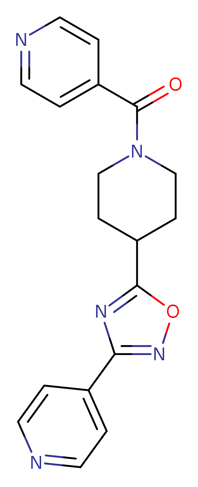 4-{5-[1-(pyridine-4-carbonyl)piperidin-4-yl]-1,2,4-oxadiazol-3-yl}pyridine