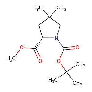 1,2-Pyrrolidinedicarboxylic acid, 4,4-dimethyl-, 1-(1,1-dimethylethyl) 2-methyl ester, (2S)-