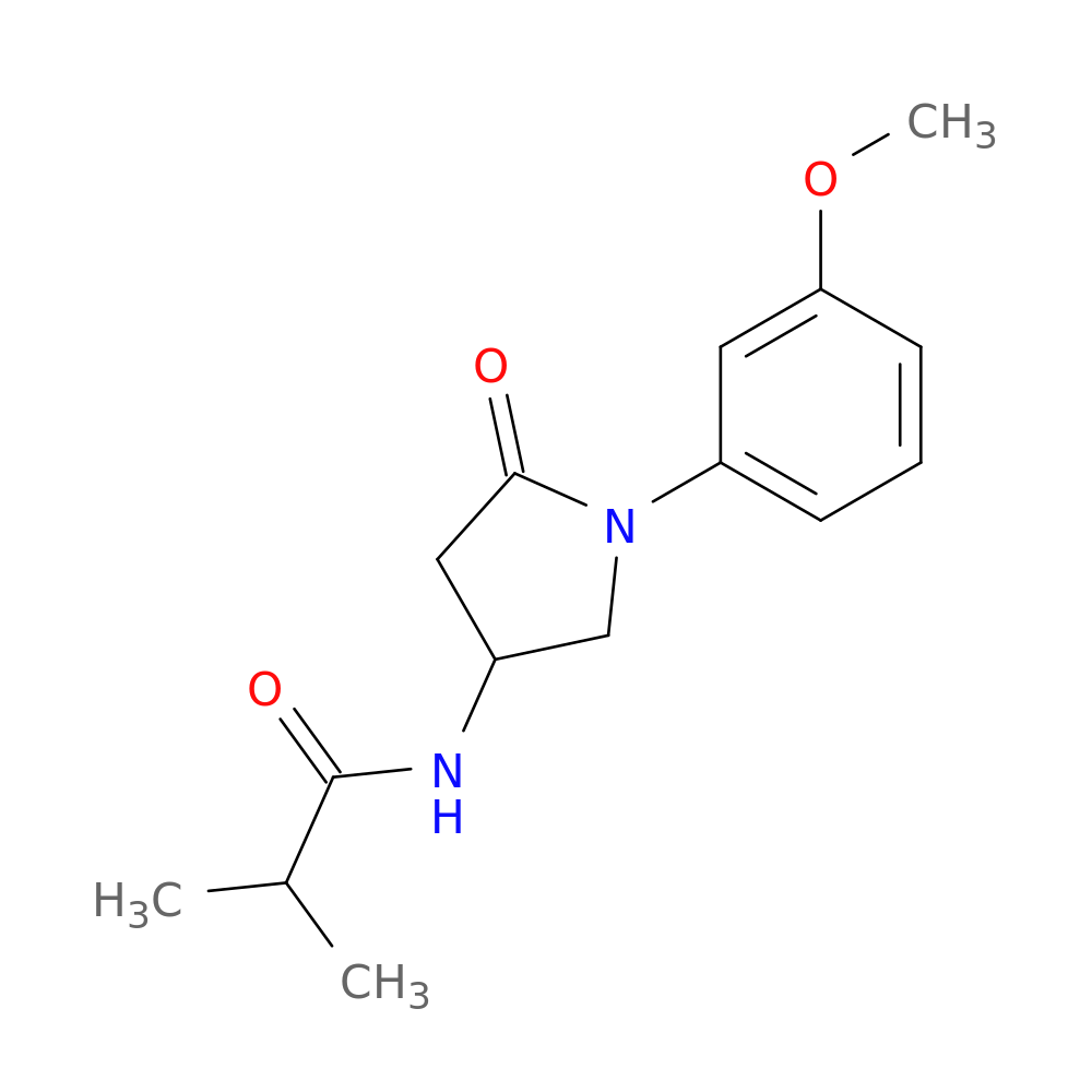 N-[1-(3-methoxyphenyl)-5-oxopyrrolidin-3-yl]-2-methylpropanamide