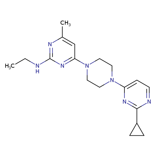 4-[4-(2-cyclopropylpyrimidin-4-yl)piperazin-1-yl]-N-ethyl-6-methylpyrimidin-2-amine