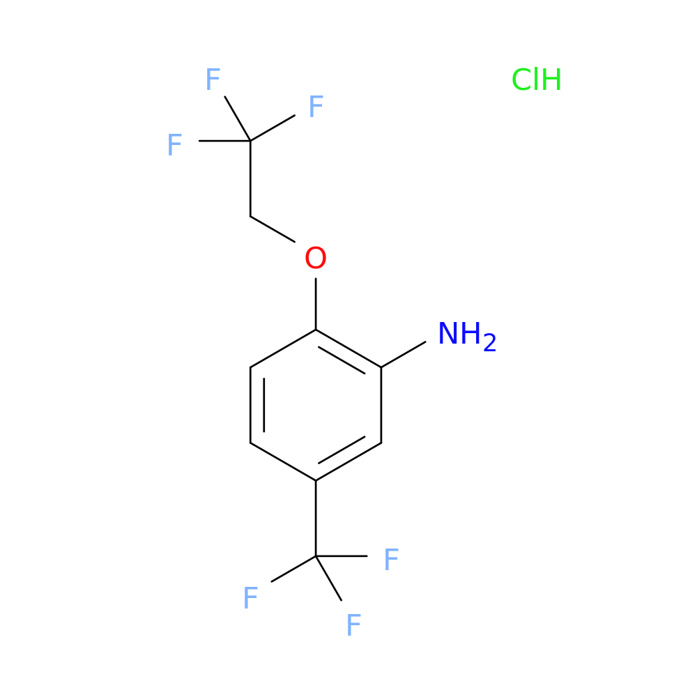 2-(2,2,2-trifluoroethoxy)-5-(trifluoromethyl)aniline hydrochloride