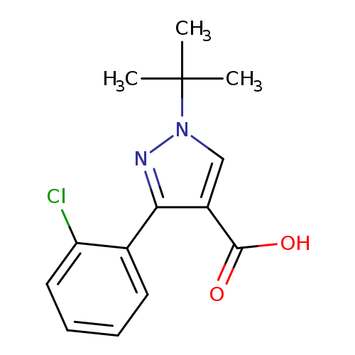 1-tert-butyl-3-(2-chlorophenyl)-1H-pyrazole-4-carboxylic acid