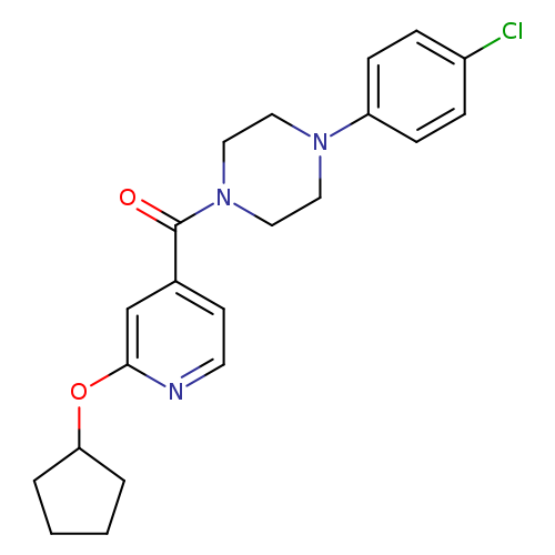 1-(4-chlorophenyl)-4-[2-(cyclopentyloxy)pyridine-4-carbonyl]piperazine