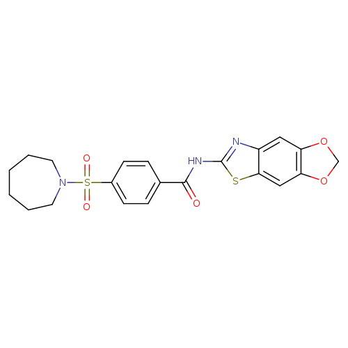 4-(azepane-1-sulfonyl)-N-{4,6-dioxa-10-thia-12-azatricyclo[7.3.0.0^{3,7}]dodeca-1(9),2,7,11-tetraen-11-yl}benzamide