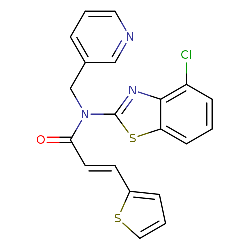 (2E)-N-(4-chloro-1,3-benzothiazol-2-yl)-N-[(pyridin-3-yl)methyl]-3-(thiophen-2-yl)prop-2-enamide