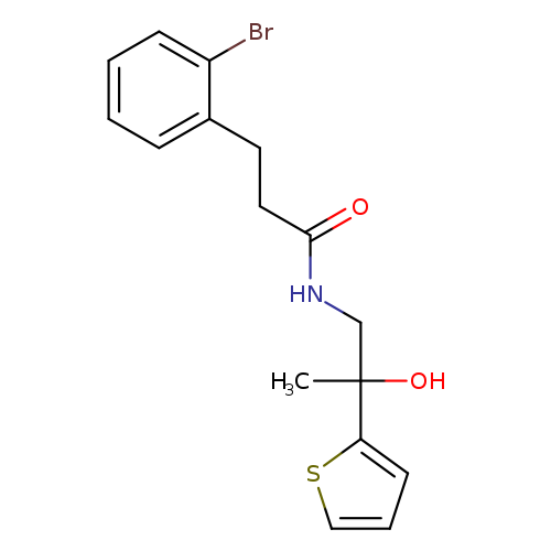 3-(2-bromophenyl)-N-[2-hydroxy-2-(thiophen-2-yl)propyl]propanamide
